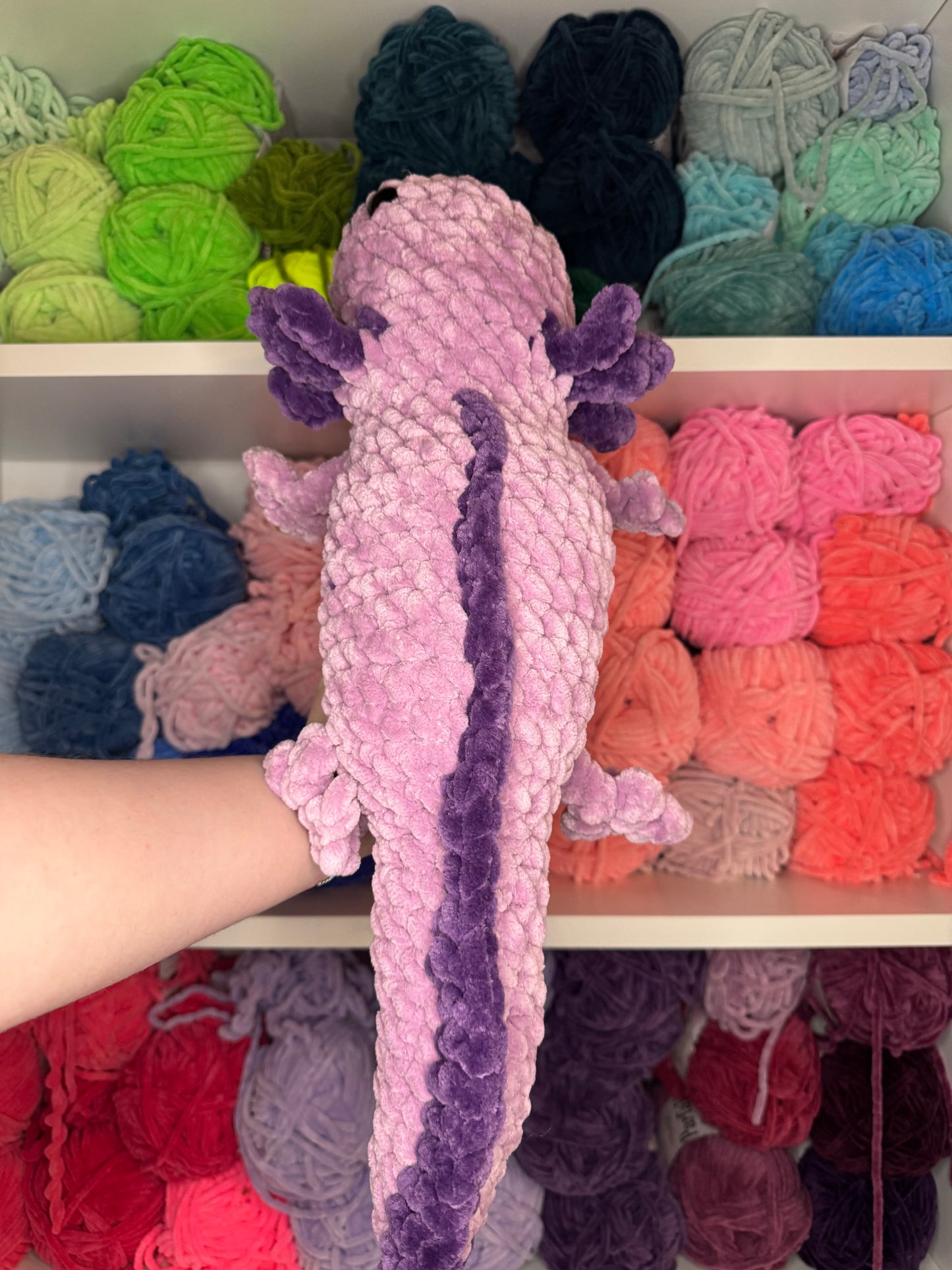Crochet Jumbo Purple Axolotl