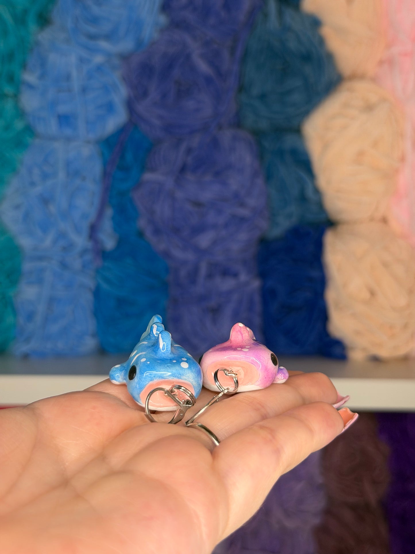 Whale Shark Stitch Marker, Keychain or Phone Charm