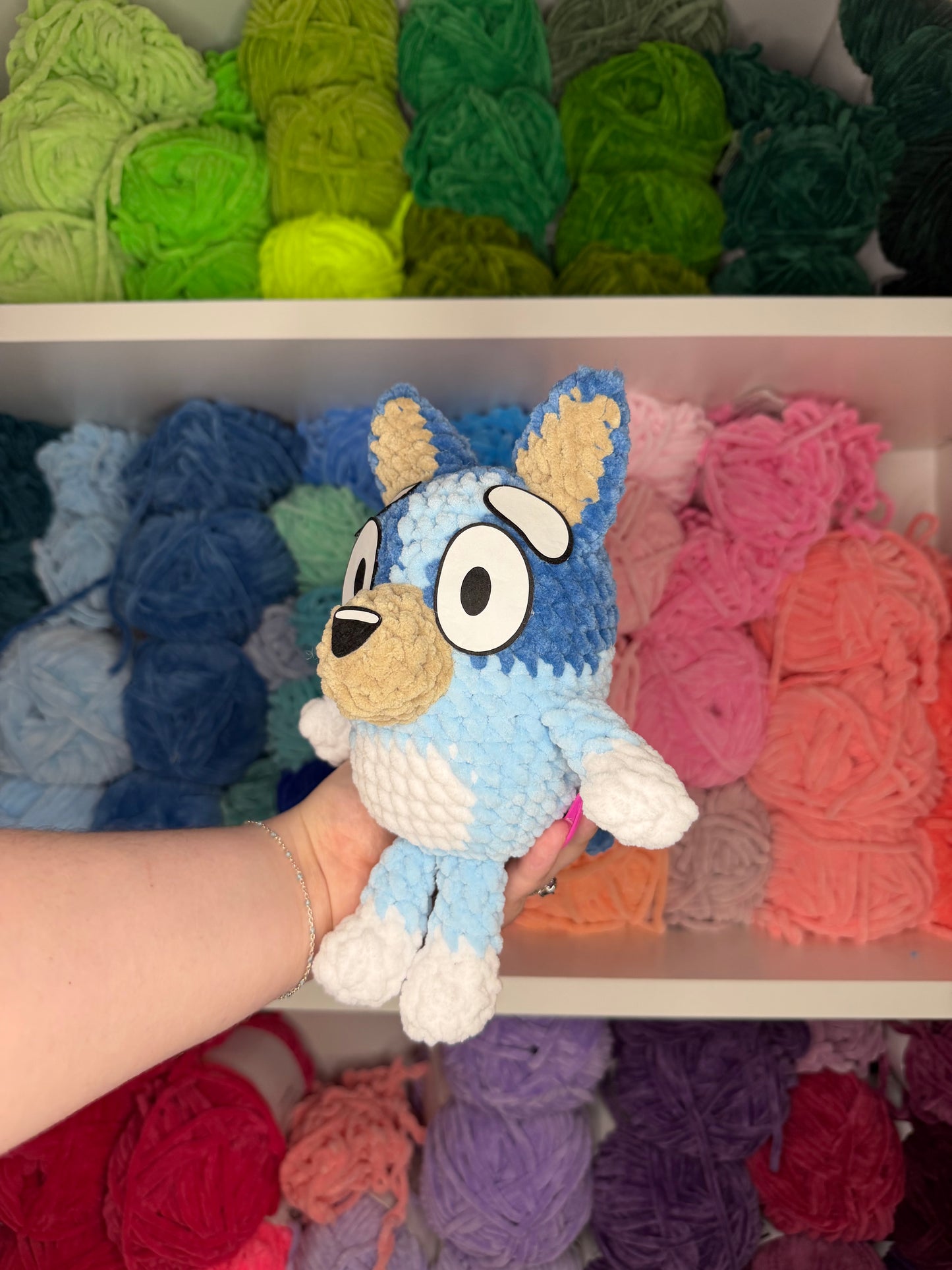 Crochet Dogs Blue + Orange