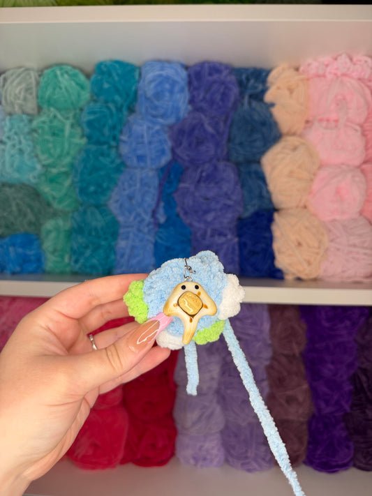 S'more Stingray Stitch Marker, Keychain or Phone Charm