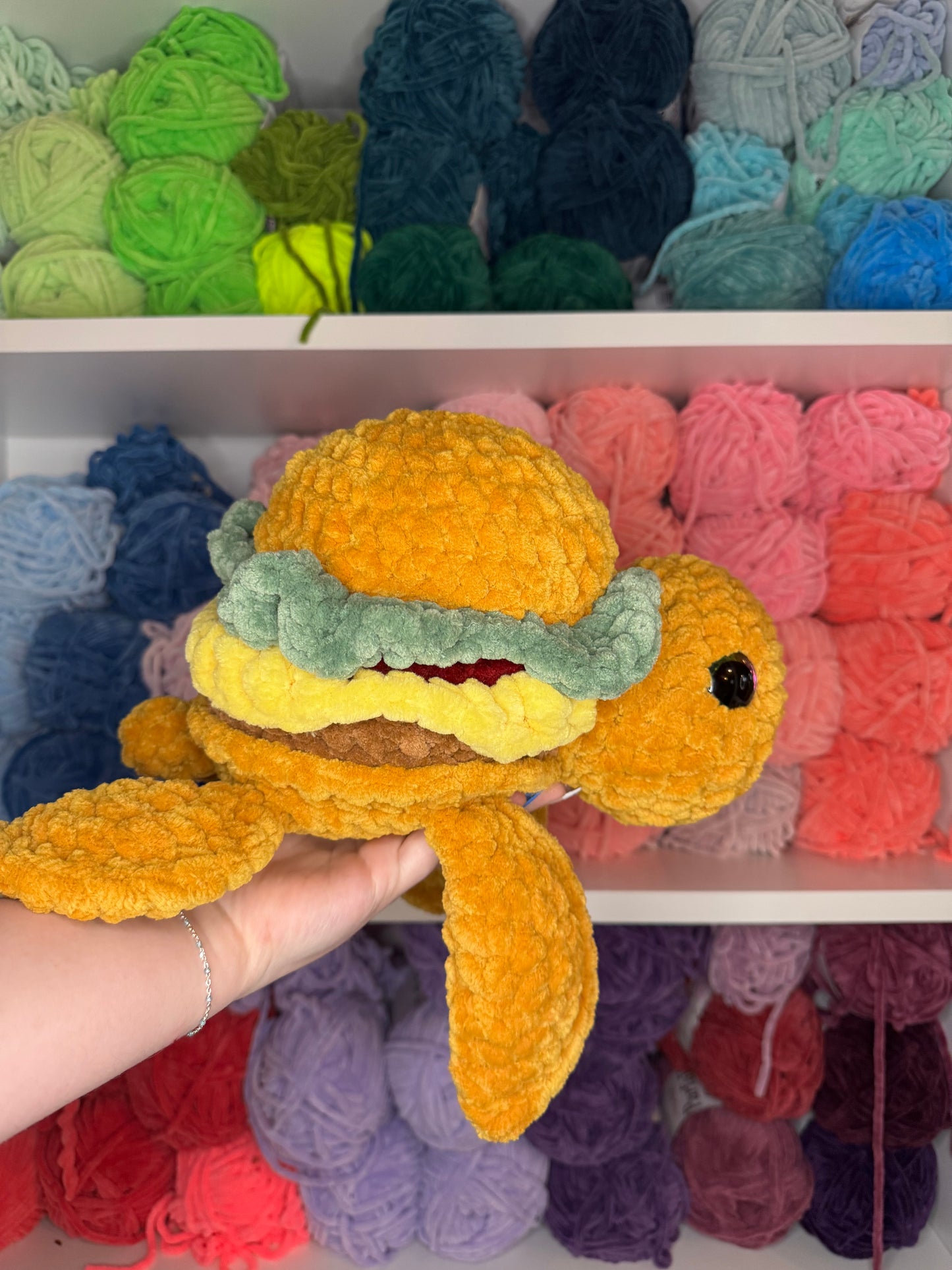 Crochet Jumbo Burger Turtle