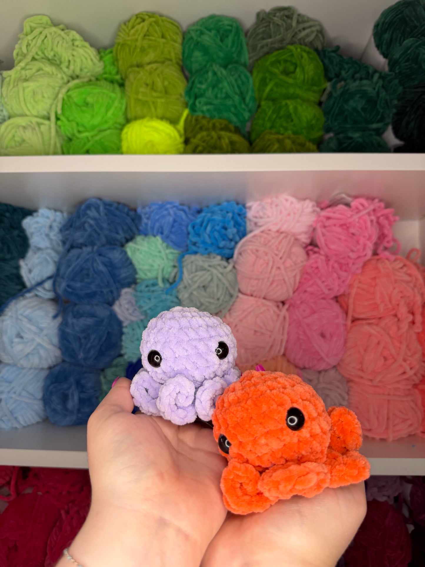 Crochet Mini Octos Keychains