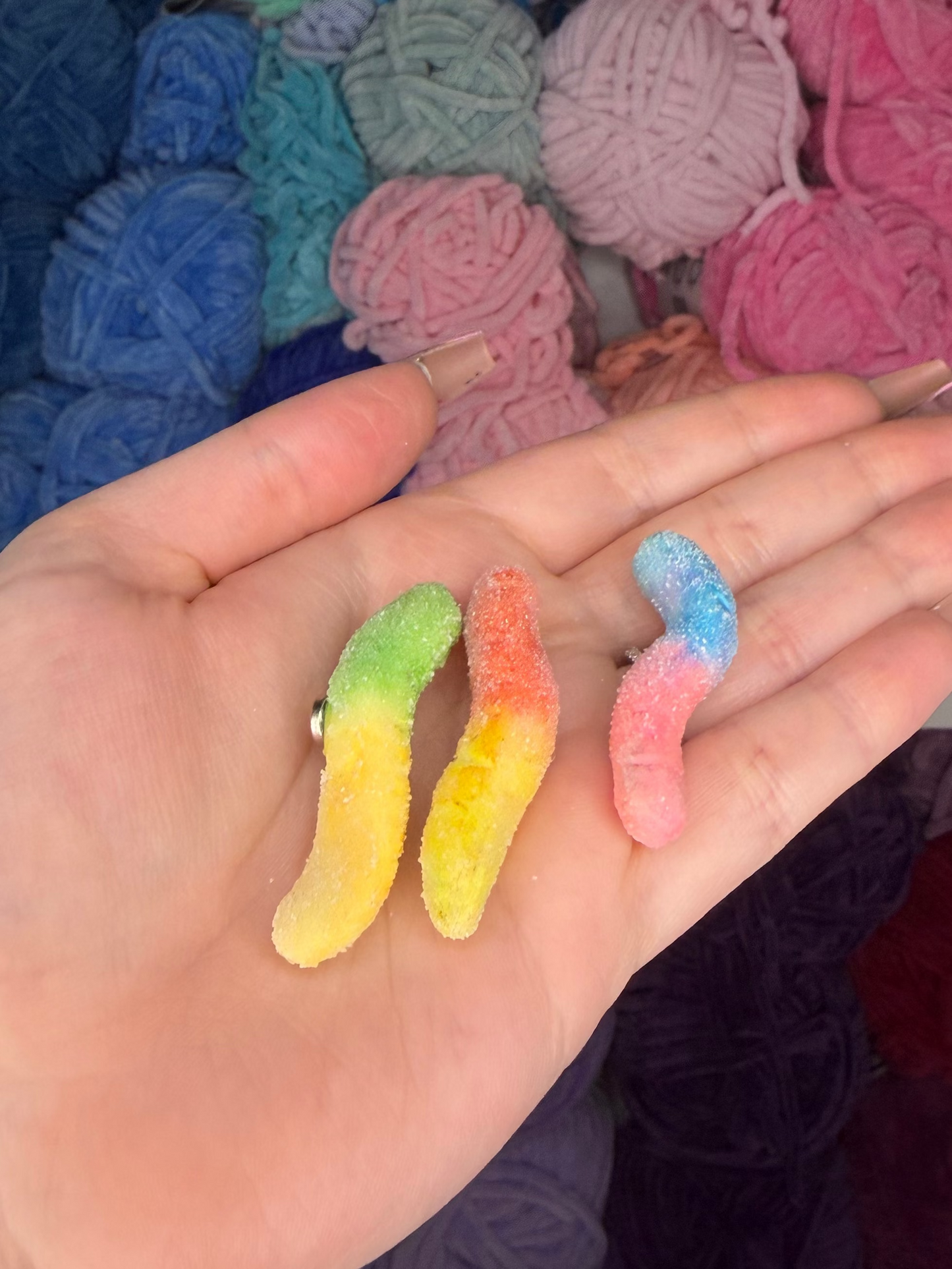 Sour Gummy Worm Fridge Magnet