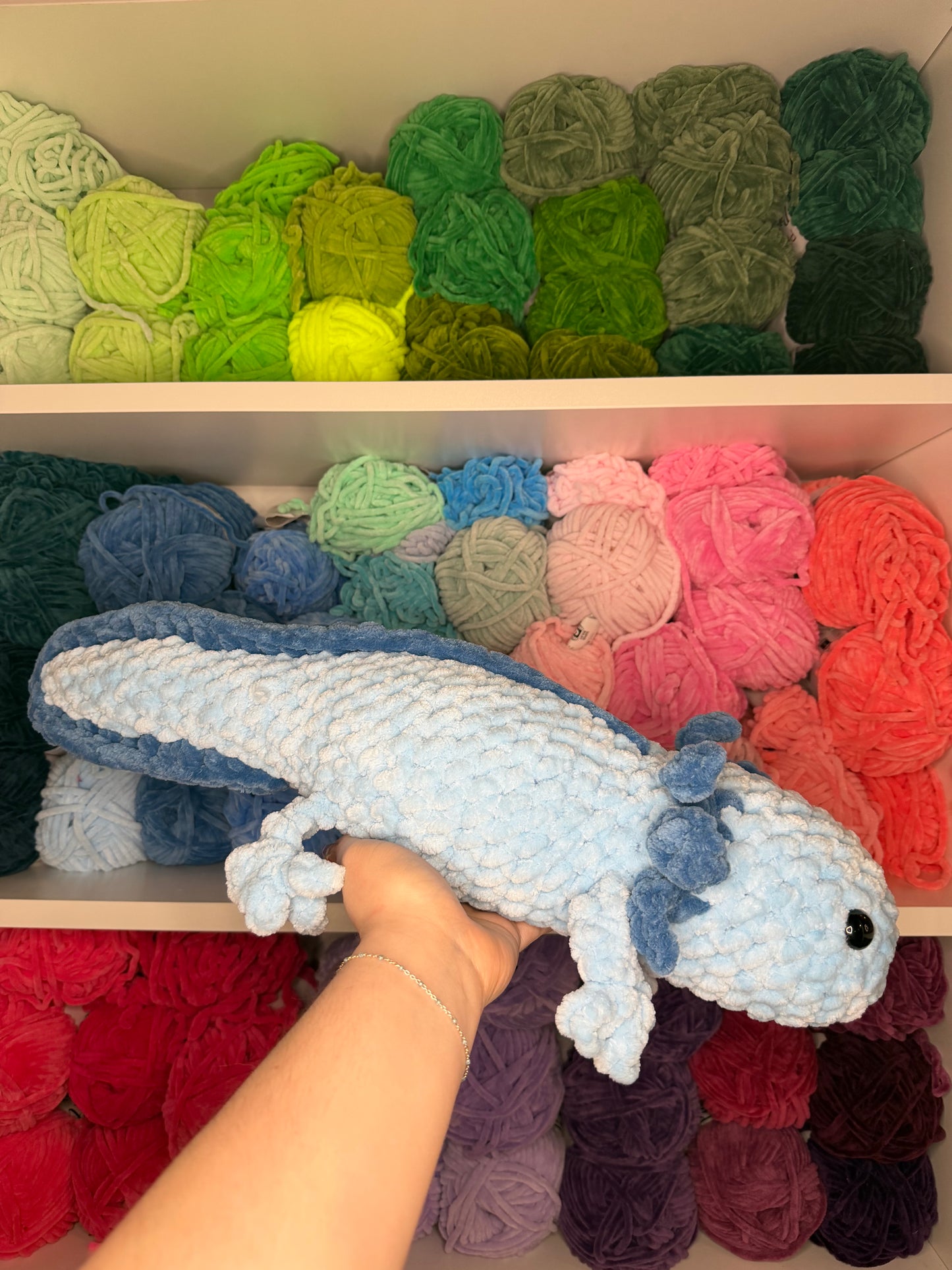 Crochet Jumbo Axolotls