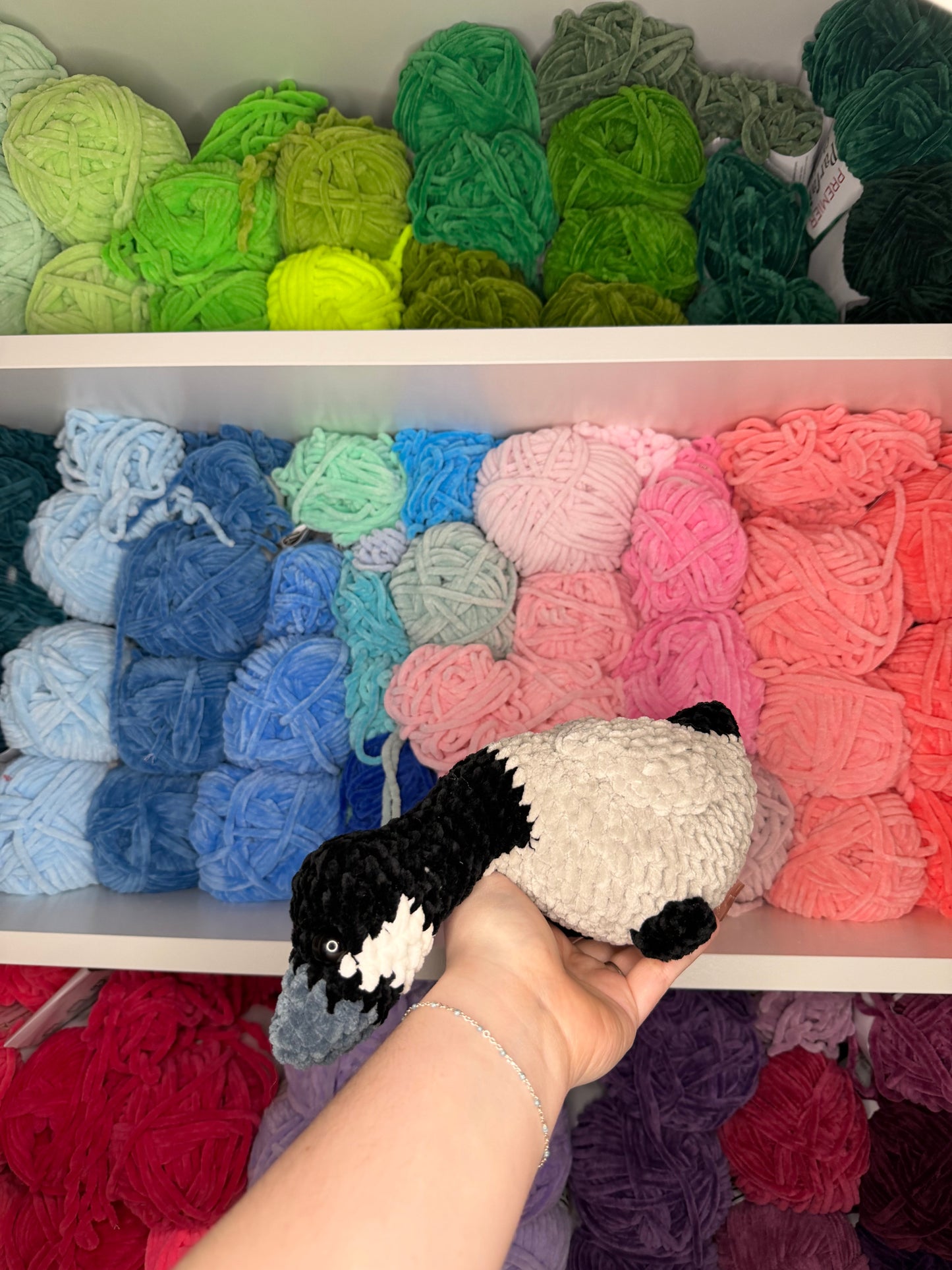 Crochet Shelf Birds