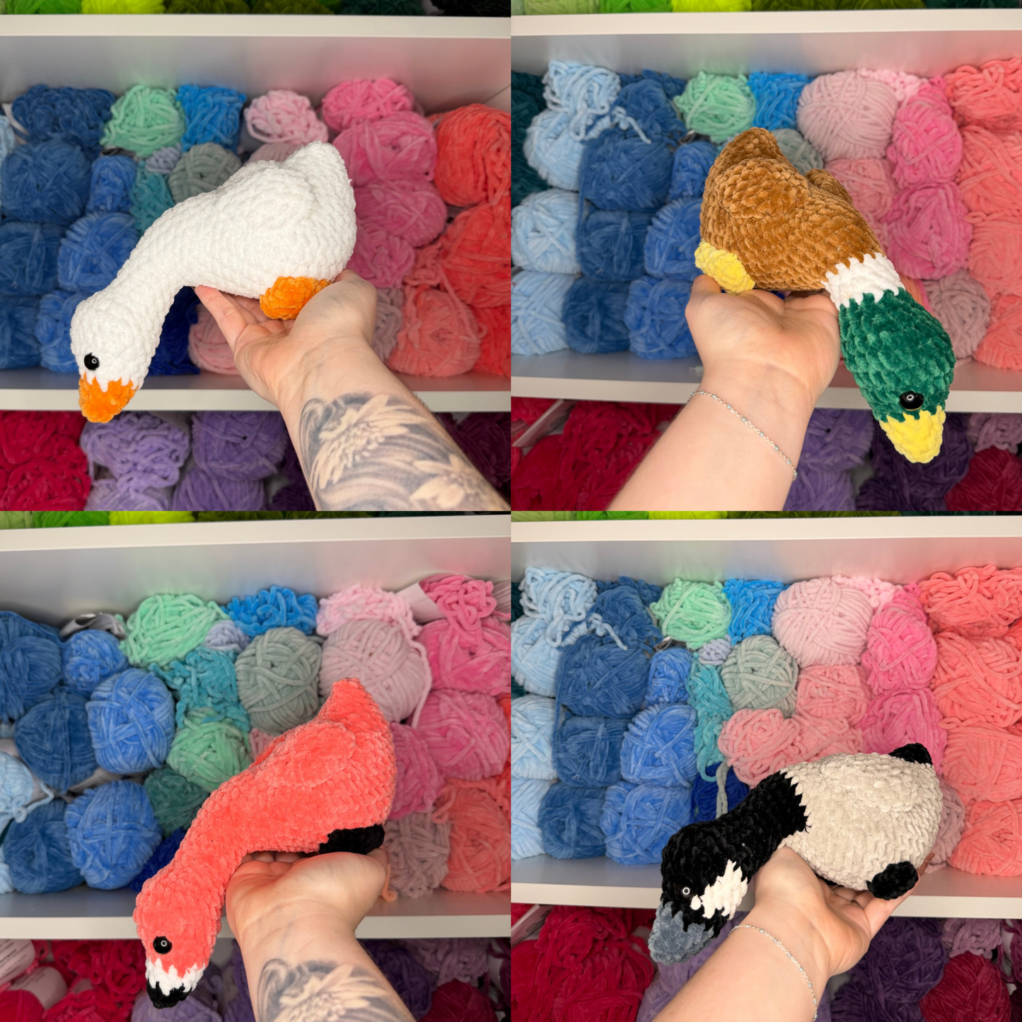 Crochet Shelf Birds