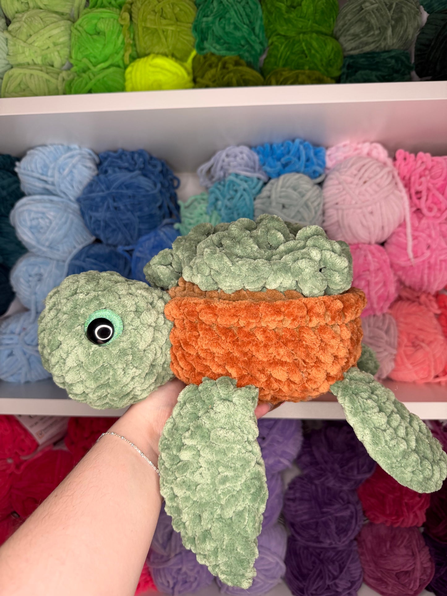Crochet Jumbo Succulent Turtle