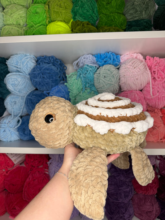 Crochet Jumbo Cinnamon Roll Turtle