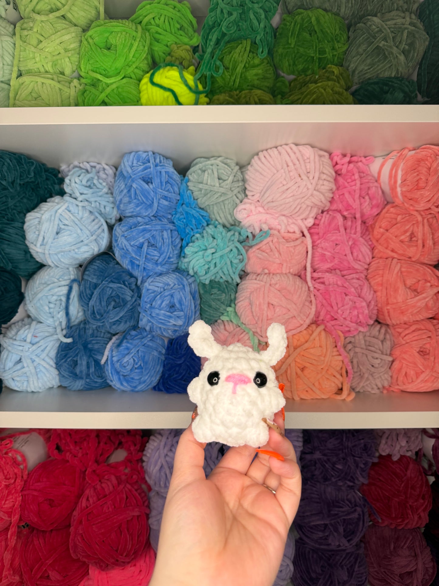 Crochet Mini Bunny Keychain