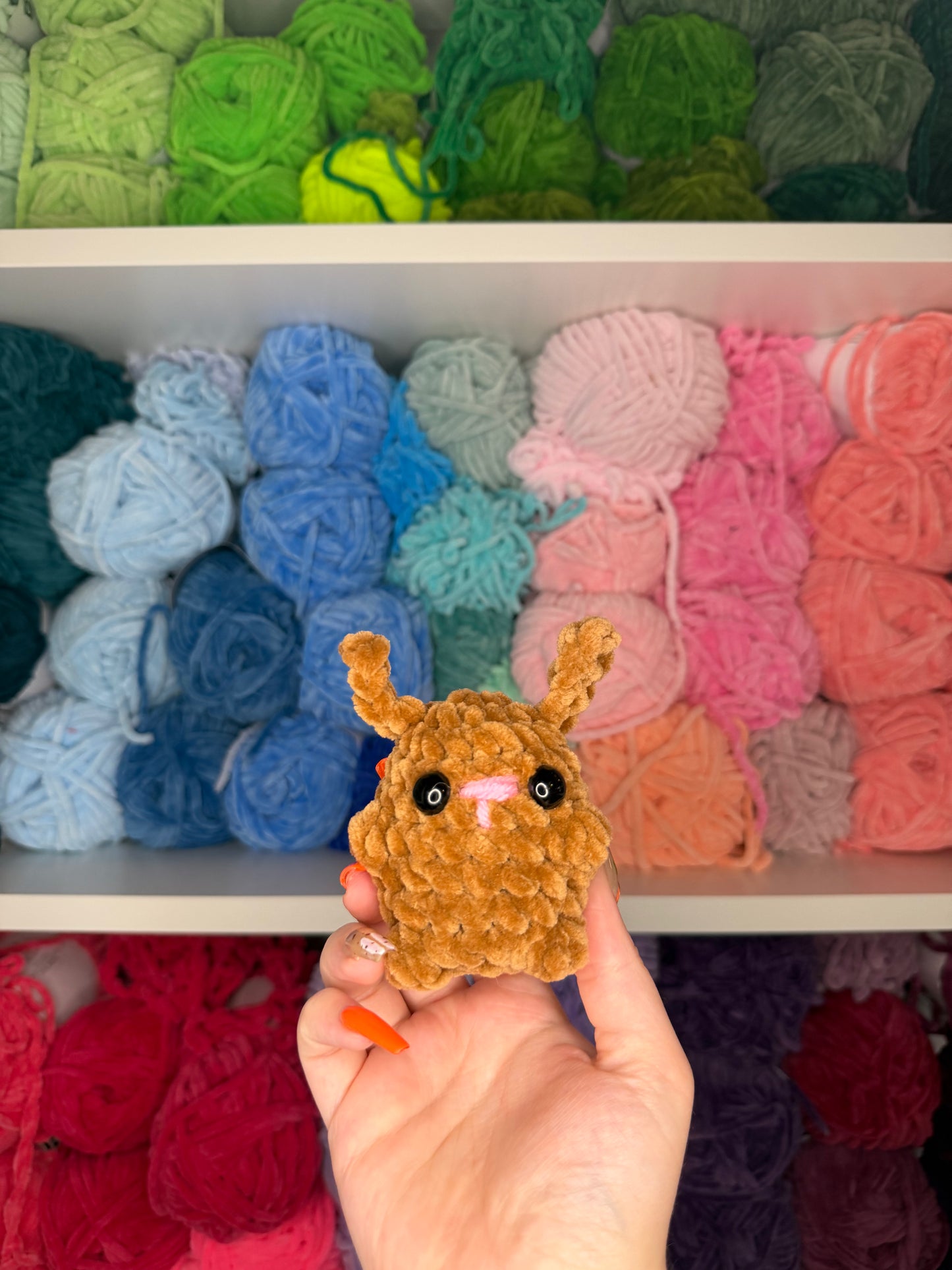 Crochet Mini Bunny Keychain