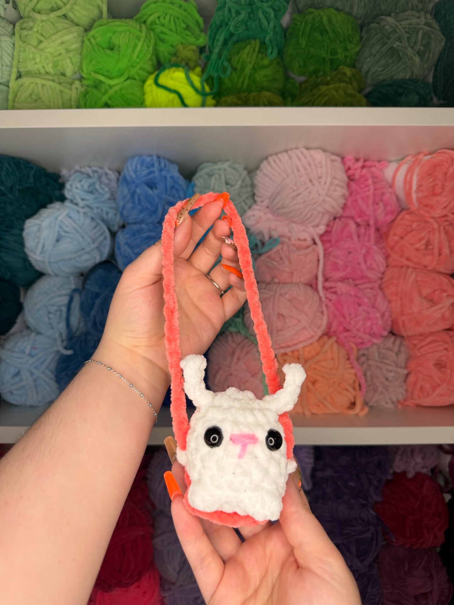 Crochet Bunny Car Hanger