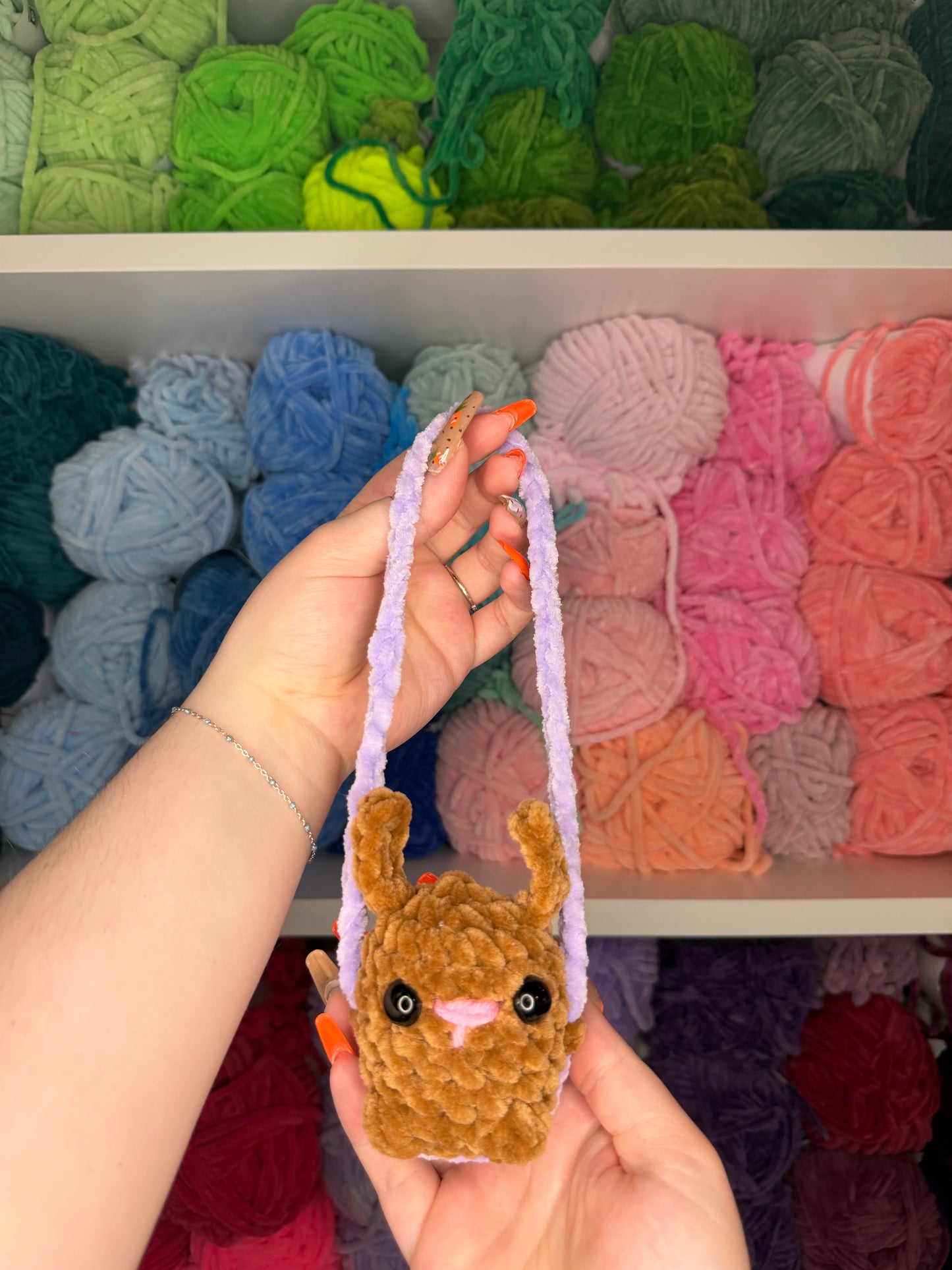 Crochet Bunny Car Hanger