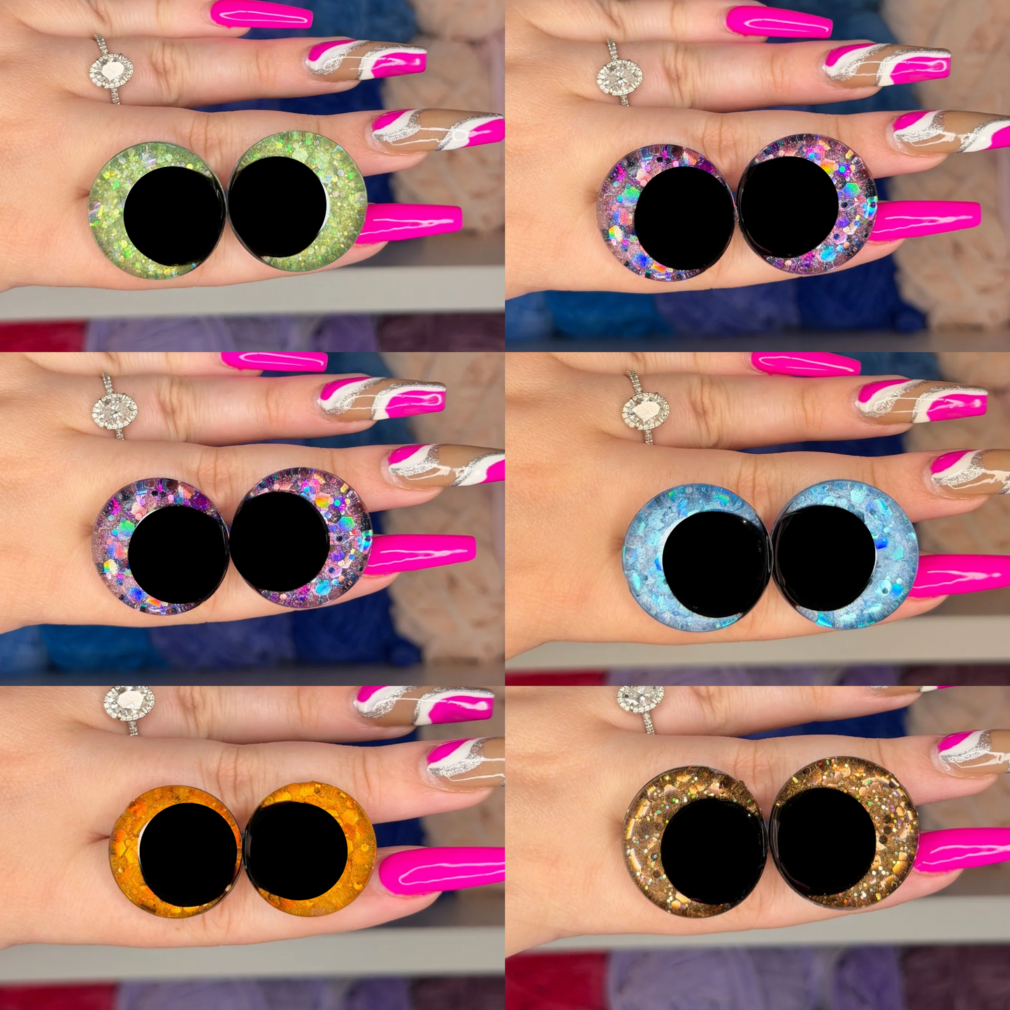 30mm Glitter Safety Eyes