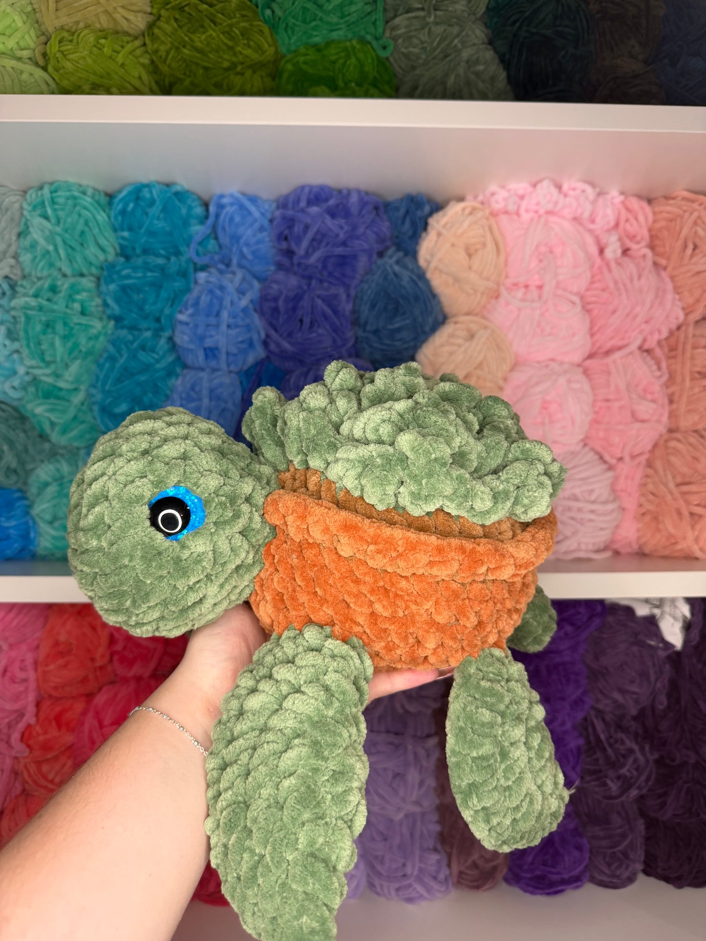 Crochet Jumbo Succulent Turtle