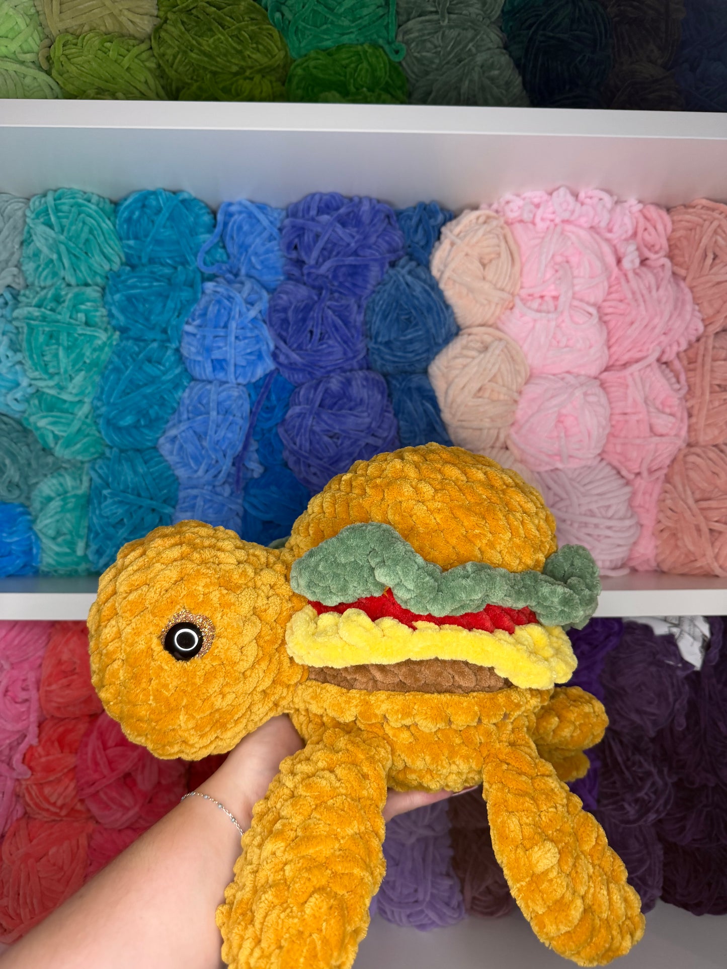 Crochet Jumbo Burger Turtle