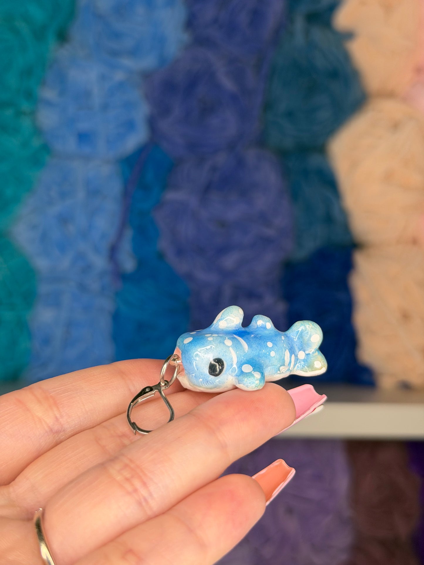 Whale Shark Stitch Marker, Keychain or Phone Charm