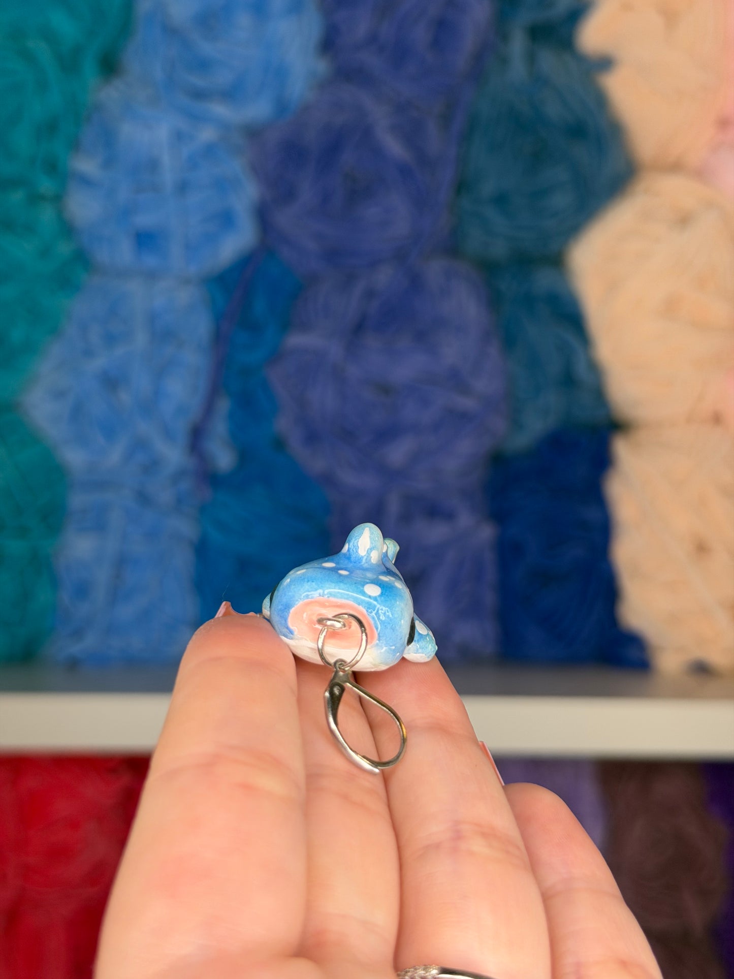 Whale Shark Stitch Marker, Keychain or Phone Charm