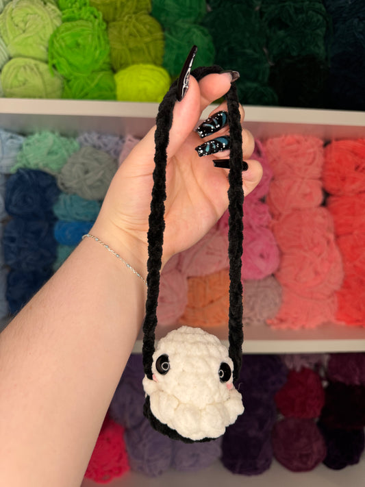 Crochet Ghost Car Hanger