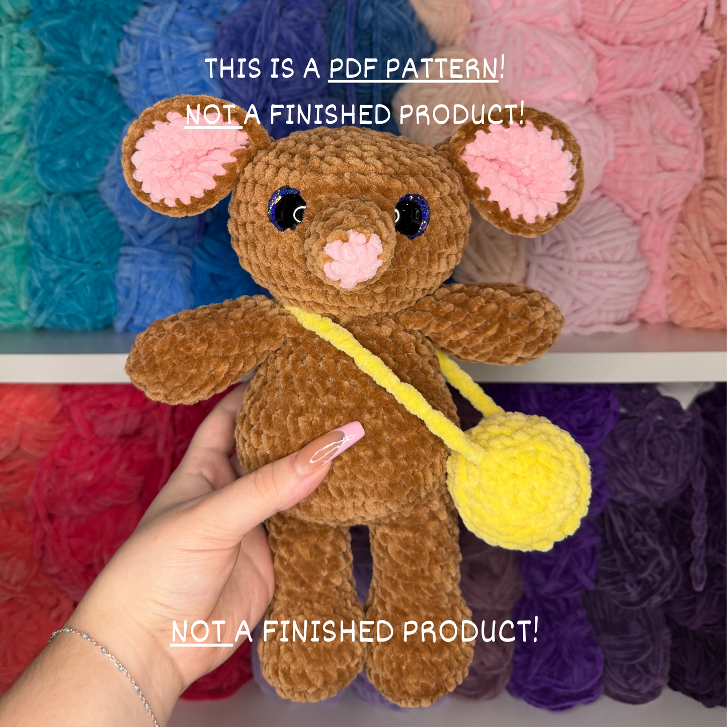 Low - Sew Mouse PDF PATTERN | Beginner Friendly Crochet Pattern