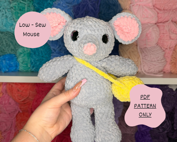 Low - Sew Mouse PDF PATTERN | Beginner Friendly Crochet Pattern