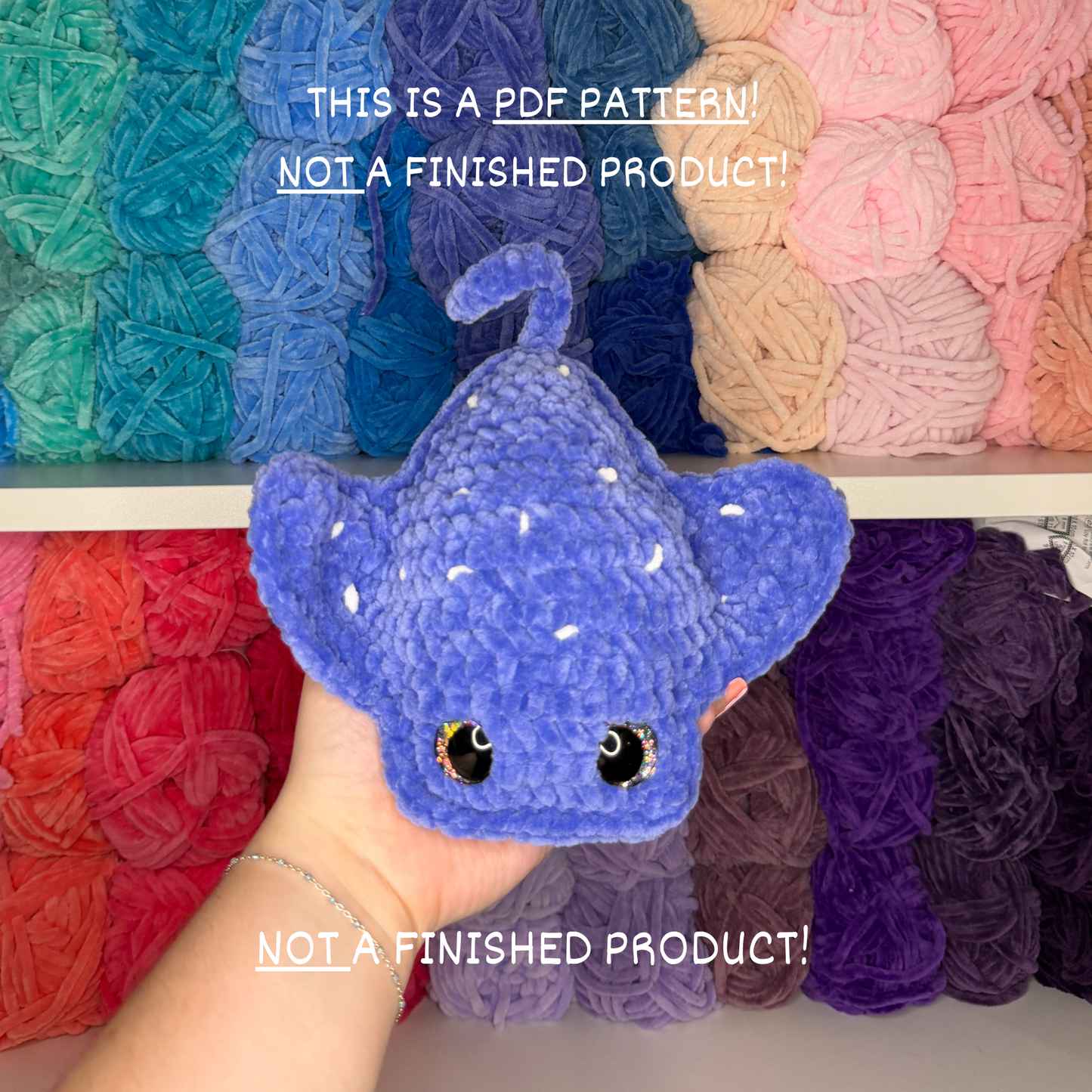 Low - Sew S'more Stingray PDF PATTERN | Beginner Friendly Crochet Pattern