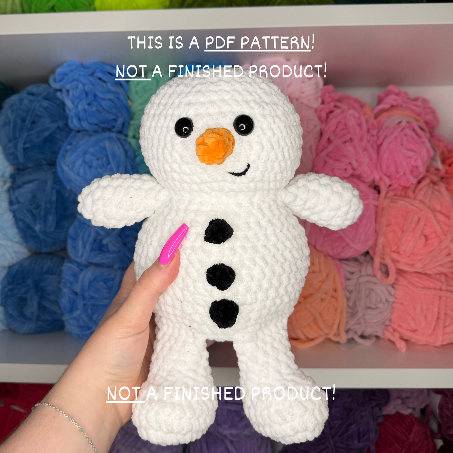 Low - Sew Snowman PDF PATTERN | Beginner Friendly Crochet Pattern